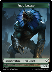 Storm Crow // Frog Lizard Double-Sided Token [Bloomburrow Commander Tokens] | Gaming Infinity