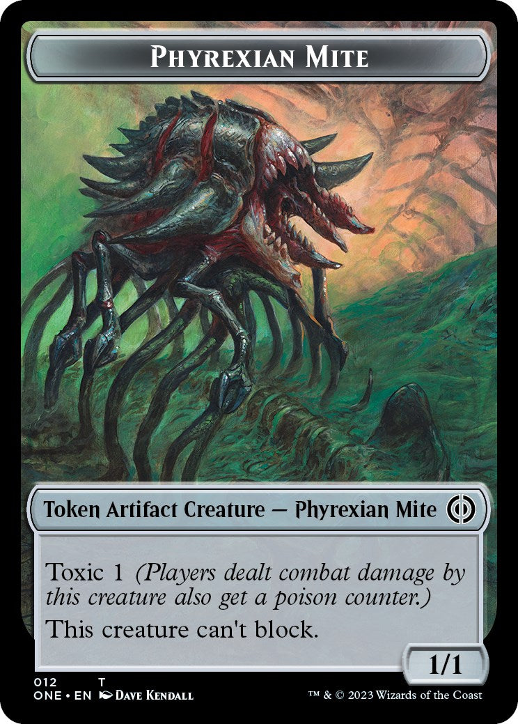 Phyrexian Mite (012) // Phyrexian Beast Double-Sided Token [Phyrexia: All Will Be One Tokens] | Gaming Infinity