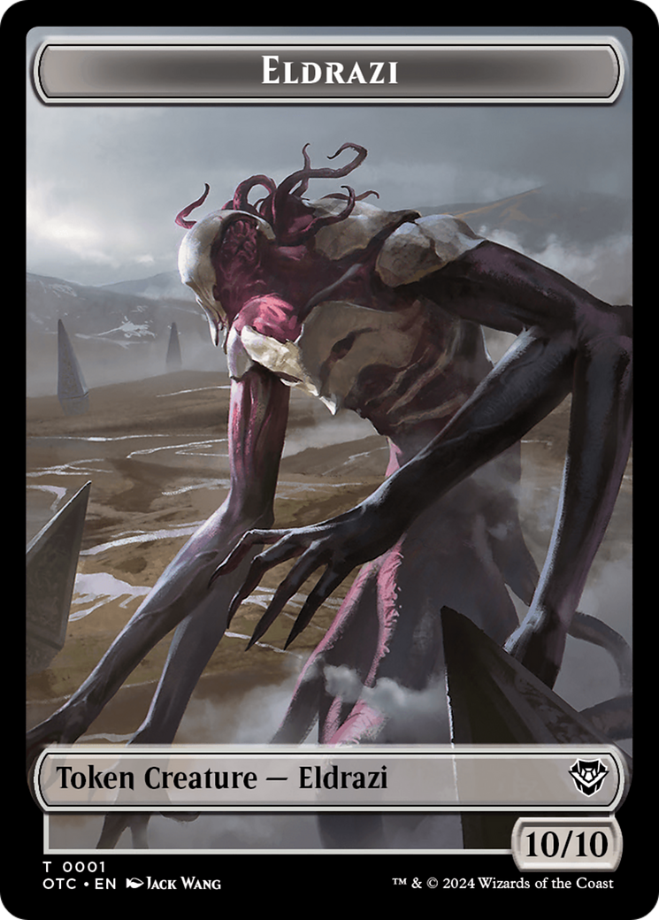 Eldrazi // Clue Double-Sided Token [Outlaws of Thunder Junction Commander Tokens] | Gaming Infinity