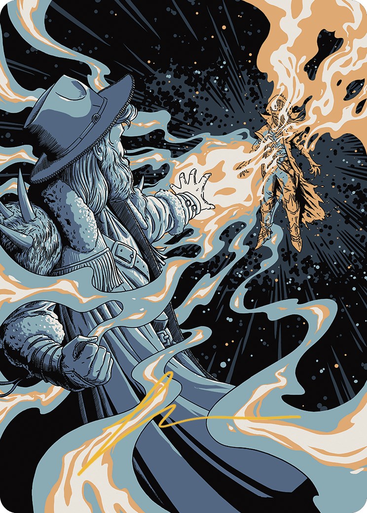 Mana Drain Art Card (Gold-Stamped Signature) [Outlaws of Thunder Junction Art Series] | Gaming Infinity