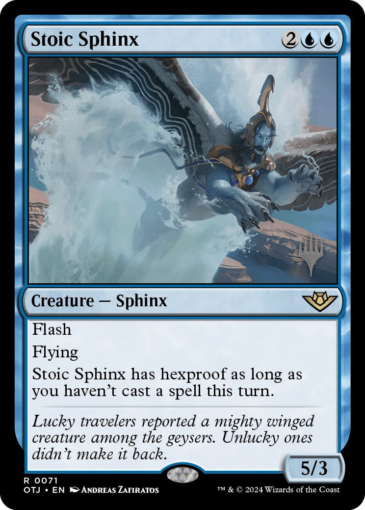 Stoic Sphinx (Promo Pack) [Outlaws of Thunder Junction Promos] | Gaming Infinity