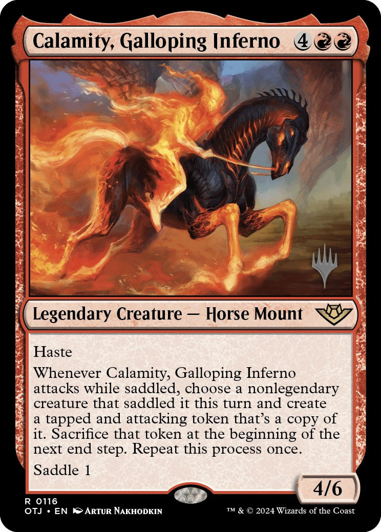 Calamity, Galloping Inferno (Promo Pack) [Outlaws of Thunder Junction Promos] | Gaming Infinity