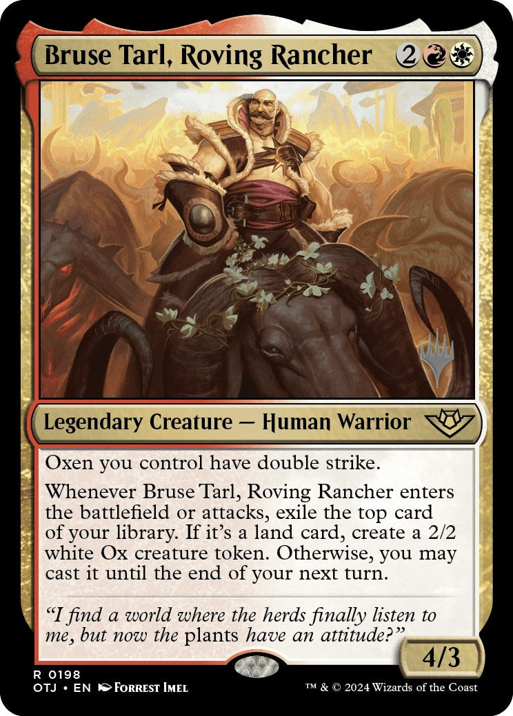 Bruse Tarl, Roving Rancher (Promo Pack) [Outlaws of Thunder Junction Promos] | Gaming Infinity