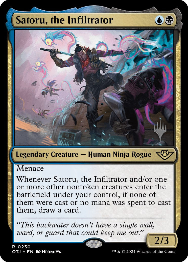 Satoru, the Infiltrator (Promo Pack) [Outlaws of Thunder Junction Promos] | Gaming Infinity