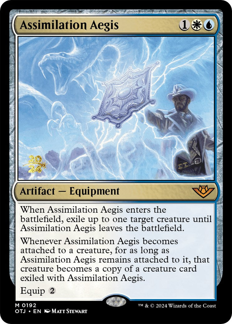 Assimilation Aegis [Outlaws of Thunder Junction Prerelease Promos] | Gaming Infinity