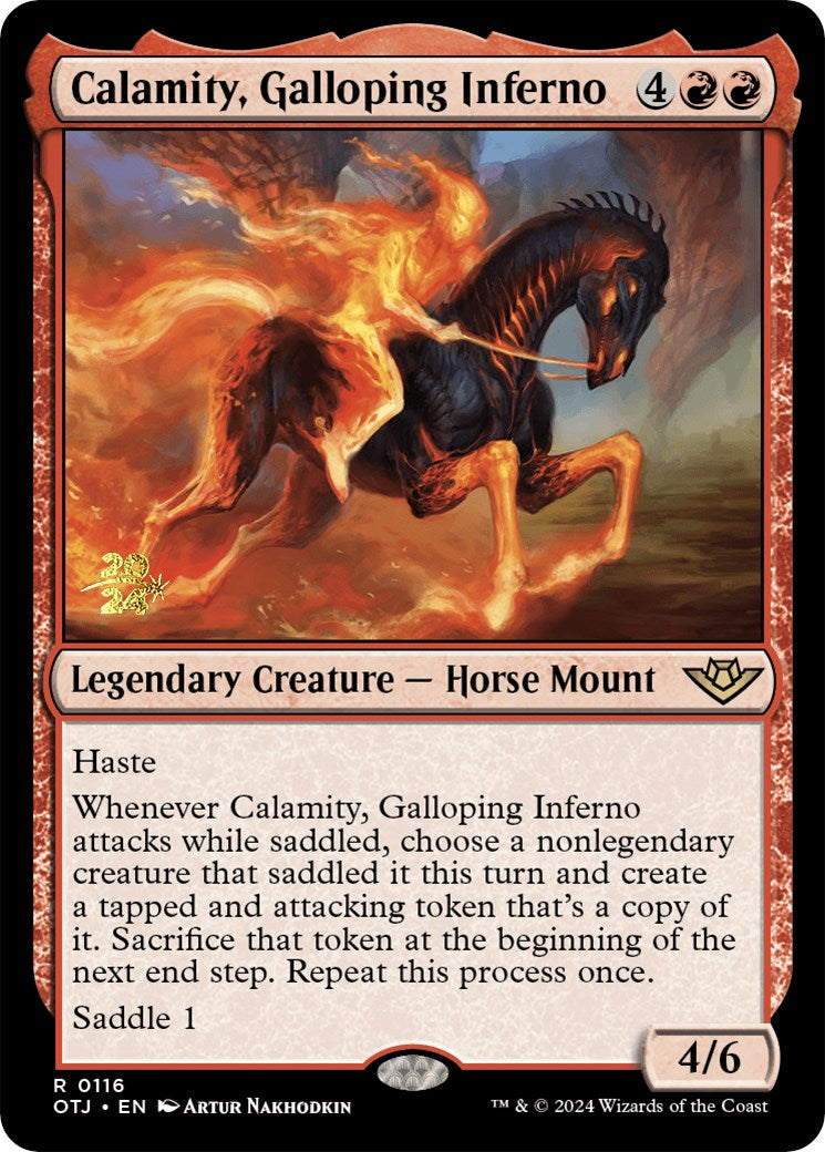 Calamity, Galloping Inferno [Outlaws of Thunder Junction Prerelease Promos] | Gaming Infinity