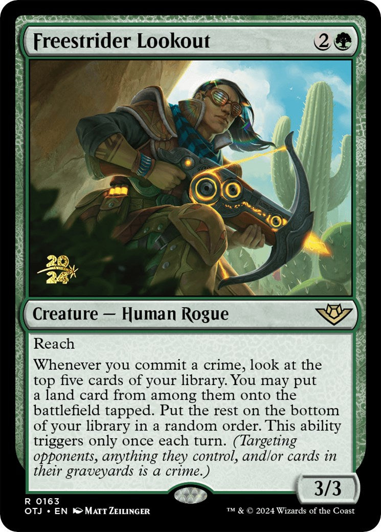 Freestrider Lookout [Outlaws of Thunder Junction Prerelease Promos] | Gaming Infinity