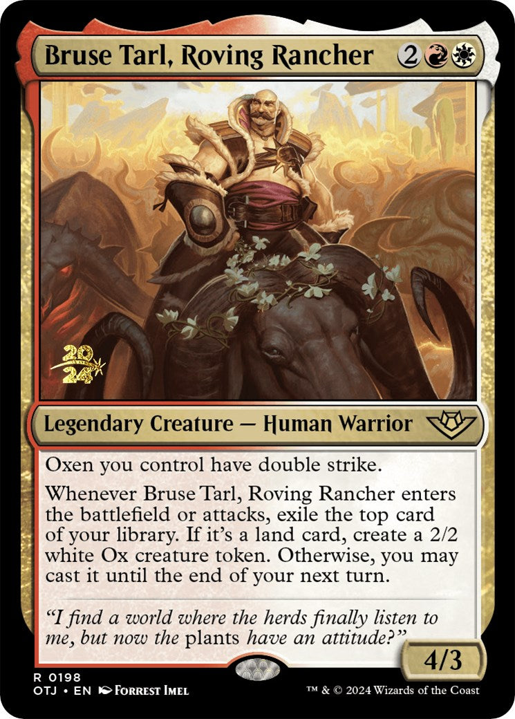 Bruse Tarl, Roving Rancher [Outlaws of Thunder Junction Prerelease Promos] | Gaming Infinity