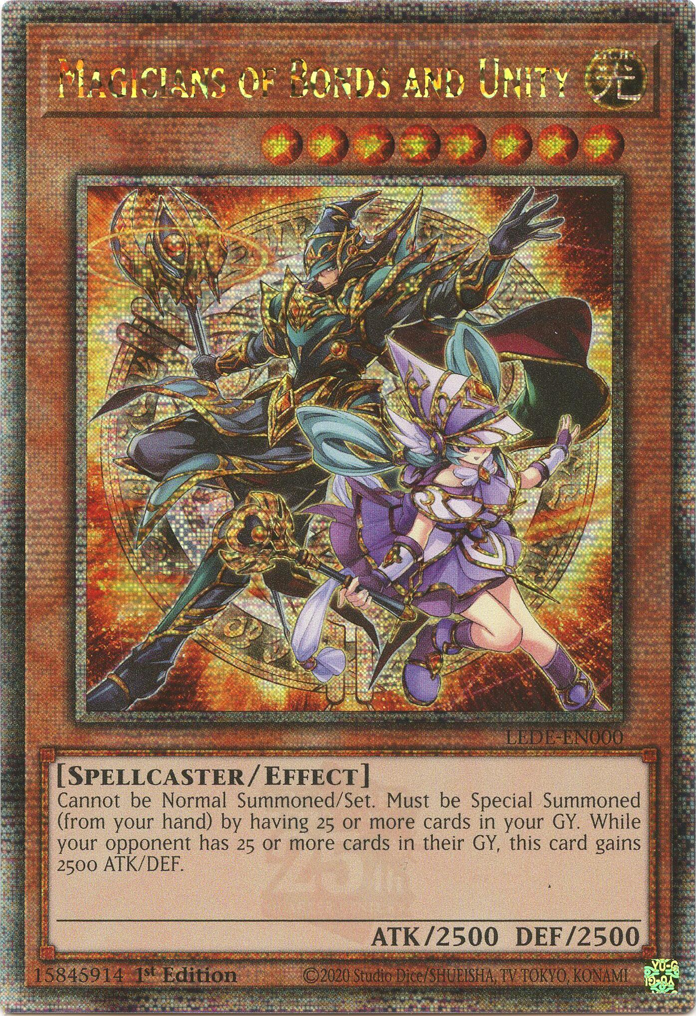 Magicians of Bonds and Unity [LEDE-EN000] Quarter Century Secret Rare | Gaming Infinity