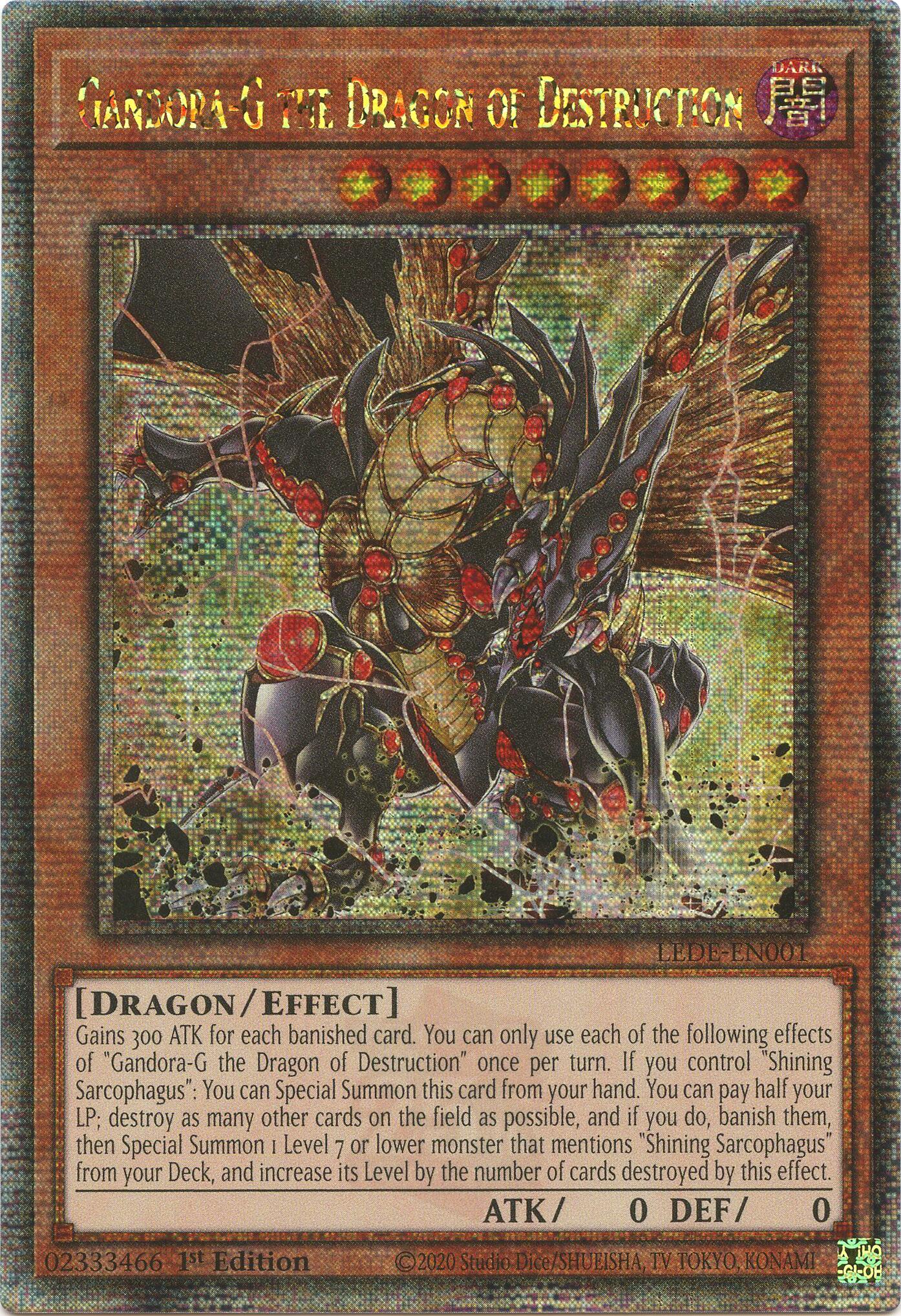 Gandora-G the Dragon of Destruction [LEDE-EN001] Quarter Century Secret Rare | Gaming Infinity