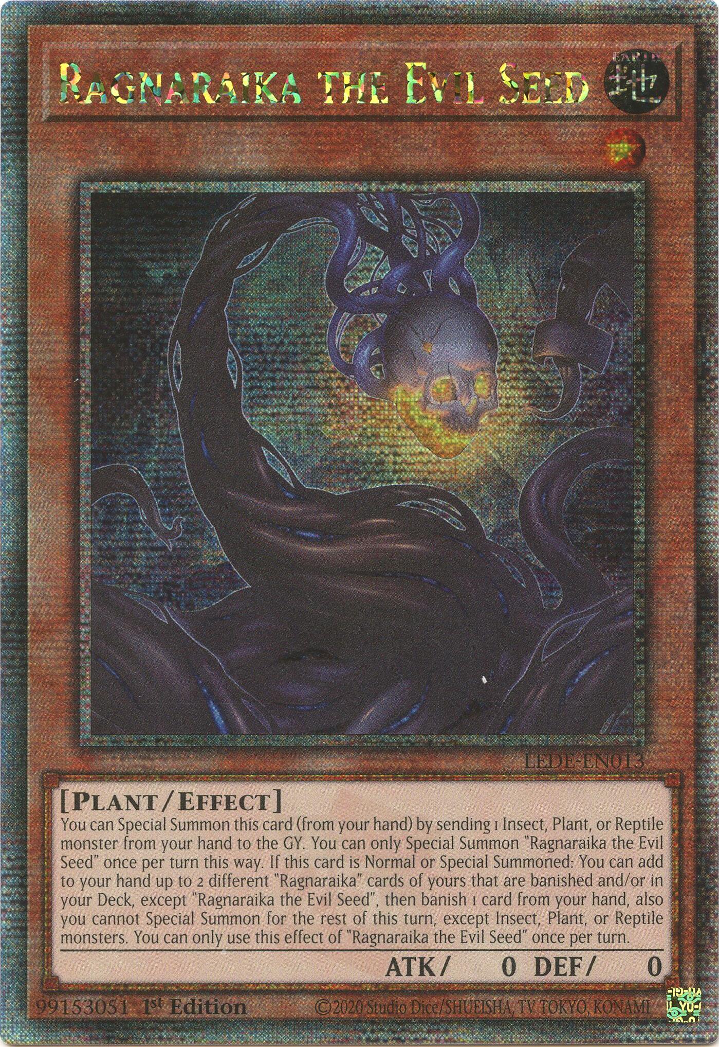 Ragnaraika the Evil Seed [LEDE-EN013] Quarter Century Secret Rare | Gaming Infinity