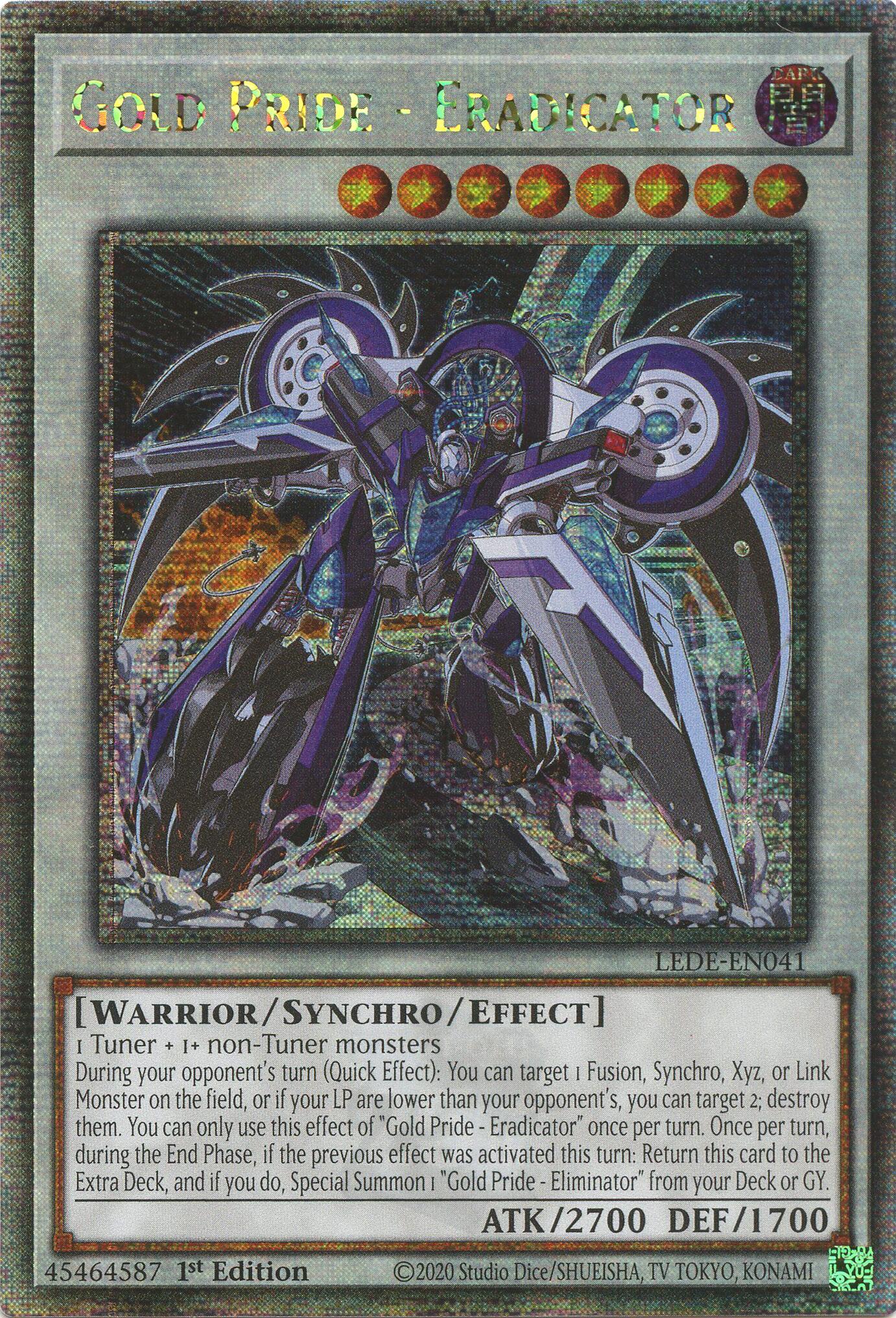 Gold Pride - Eradicator (Quarter Century Secret Rare) [LEDE-EN041] Quarter Century Secret Rare | Gaming Infinity