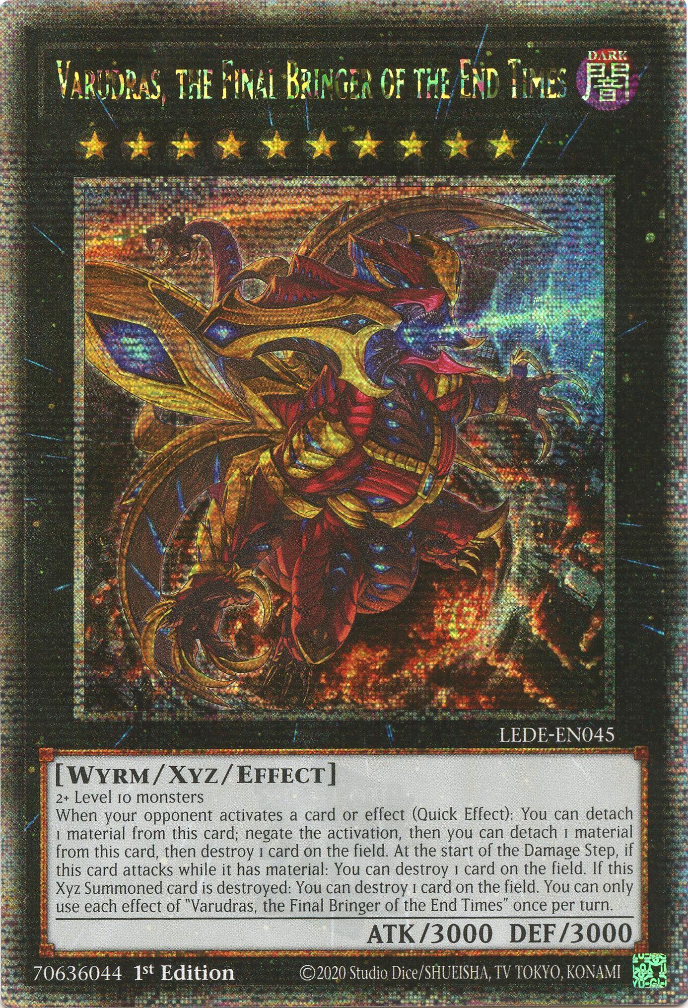 Varudras, the Final Bringer of the End Times (Quarter Century Secret Rare) [LEDE-EN045] Quarter Century Secret Rare | Gaming Infinity