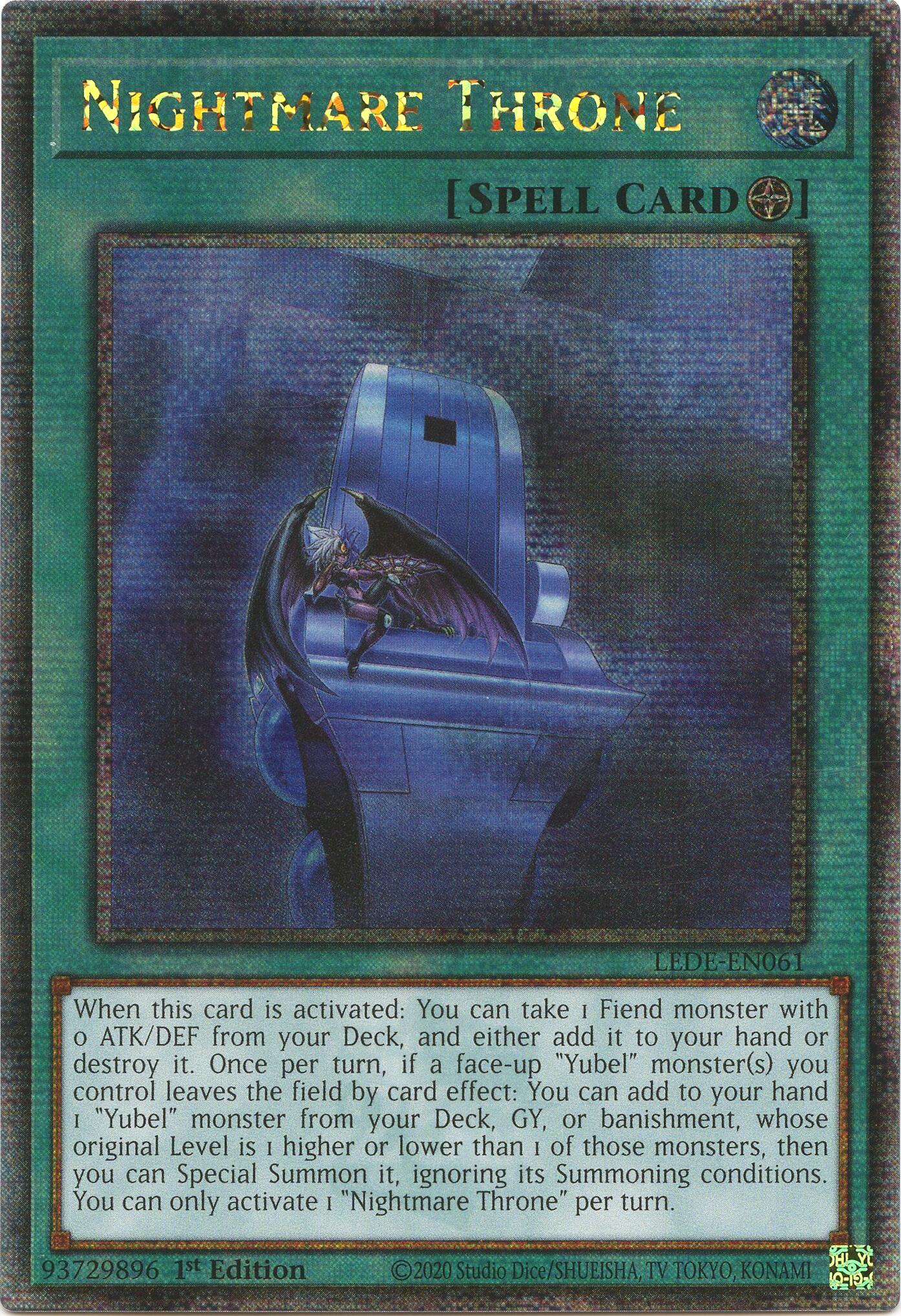 Nightmare Throne (Quarter Century Secret Rare) [LEDE-EN061] Quarter Century Secret Rare | Gaming Infinity