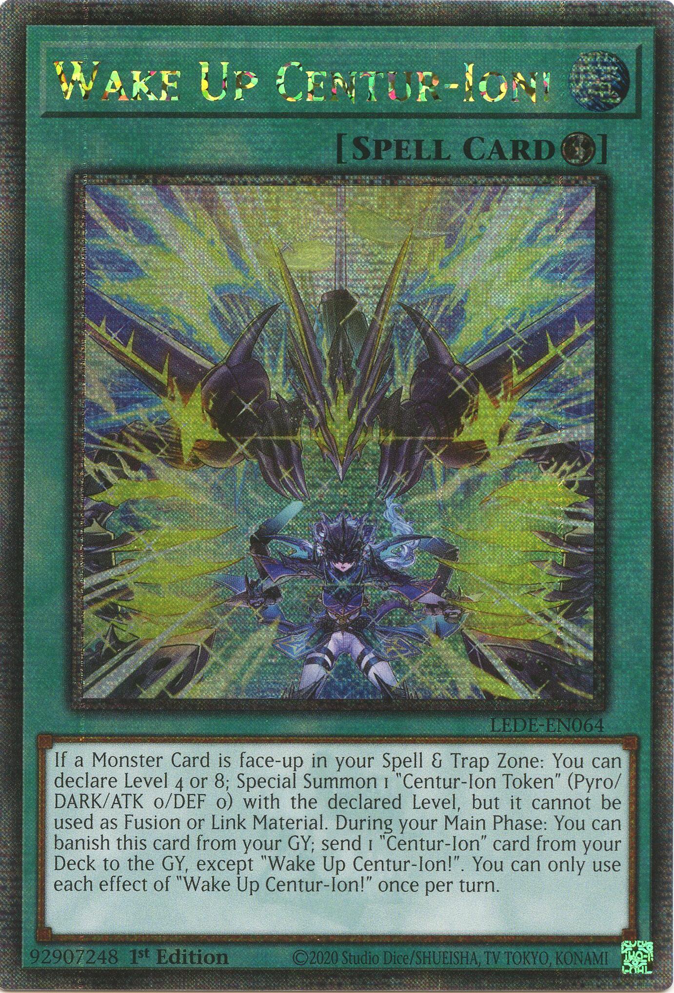 Wake Up Centur-Ion! (Quarter Century Secret Rare) [LEDE-EN064] Quarter Century Secret Rare | Gaming Infinity