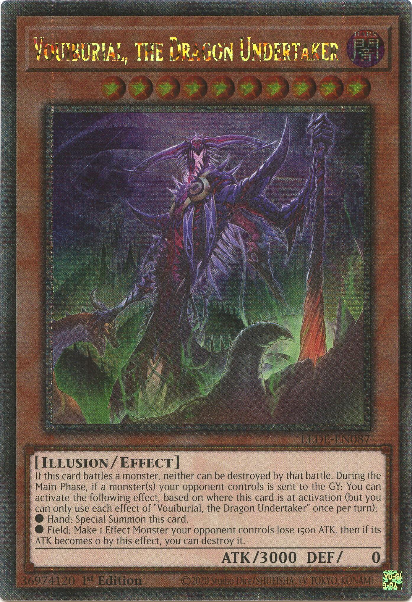 Vouiburial, the Dragon Undertaker (Quarter Century Secret Rare) [LEDE-EN087] Quarter Century Secret Rare | Gaming Infinity