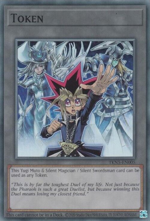 Token: Yugi Muto and Silent Magician and Silent Swordsman [TKN5-EN005] Super Rare | Gaming Infinity