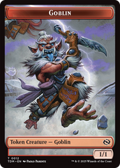 Goblin // Warrior Double-Sided Token [Tarkir: Dragonstorm Tokens] | Gaming Infinity