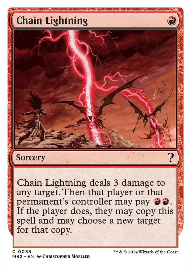 Chain Lightning (White Border) [Mystery Booster 2] | Gaming Infinity