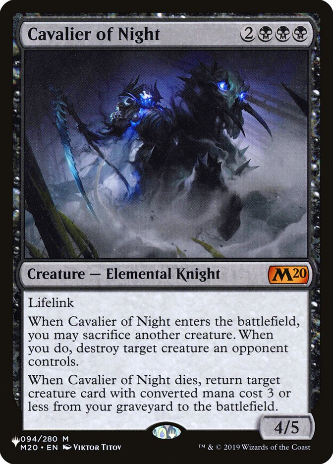 Cavalier of Night [The List] | Gaming Infinity