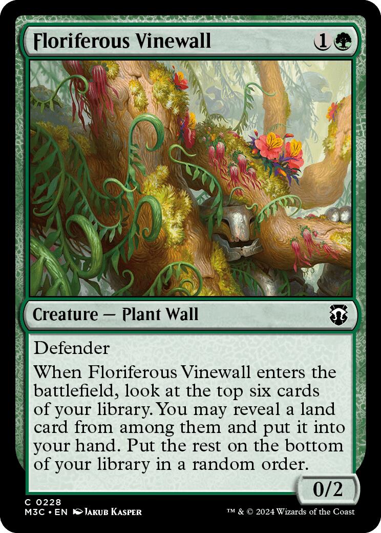 Floriferous Vinewall [Modern Horizons 3 Commander] | Gaming Infinity