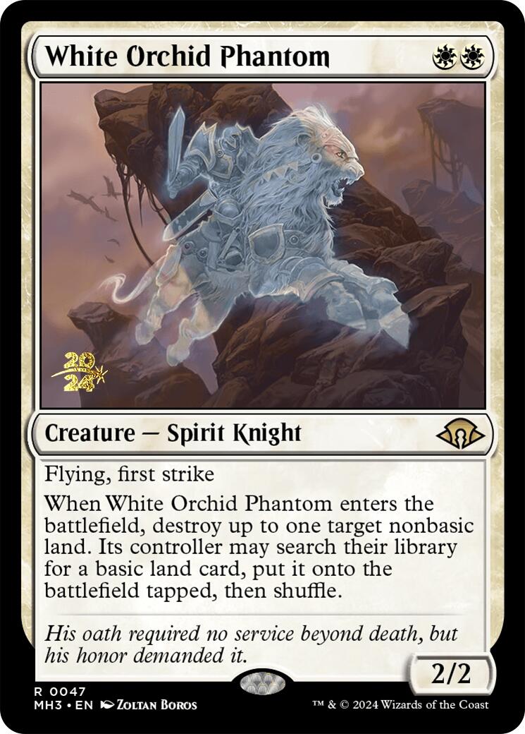 White Orchid Phantom [Modern Horizons 3 Prerelease Promos] | Gaming Infinity