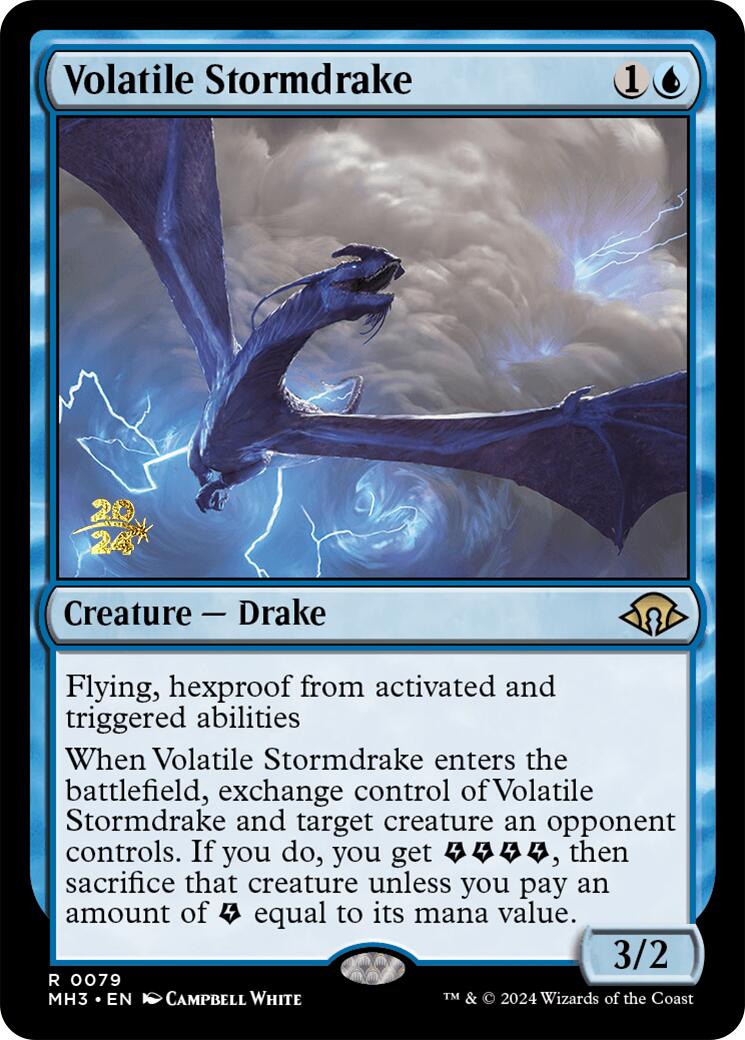 Volatile Stormdrake [Modern Horizons 3 Prerelease Promos] | Gaming Infinity