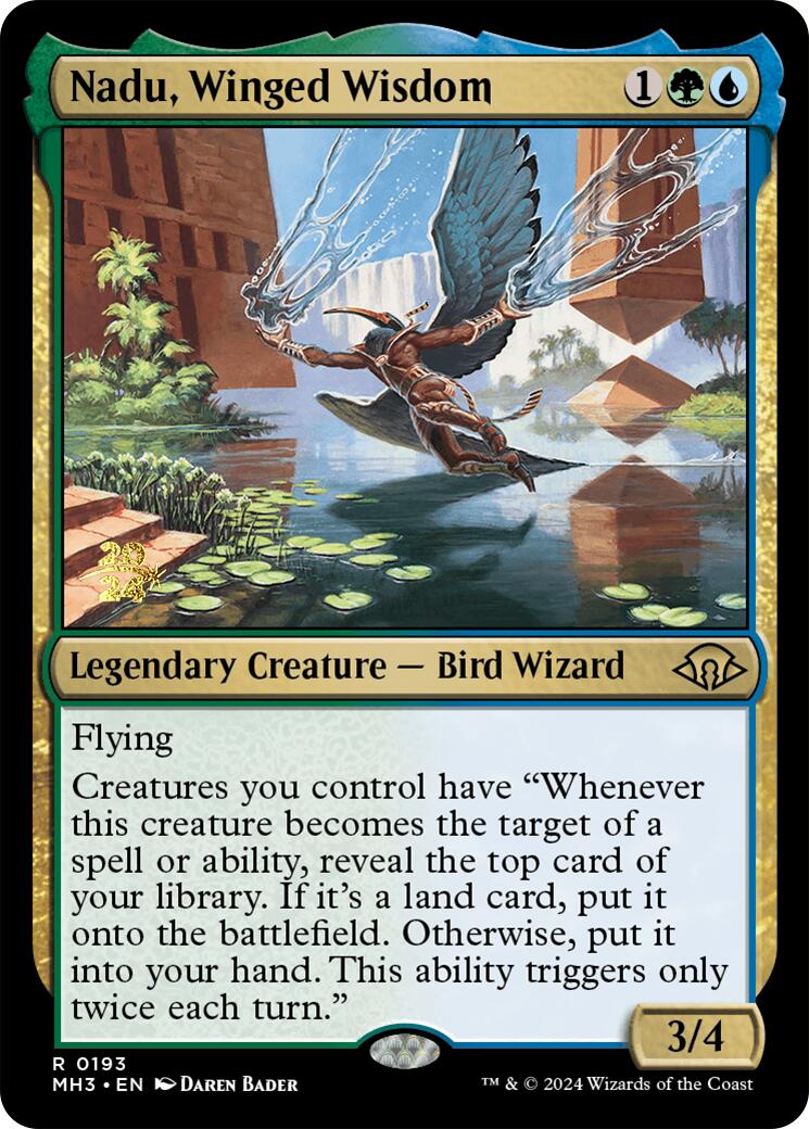 Nadu, Winged Wisdom [Modern Horizons 3 Prerelease Promos] | Gaming Infinity