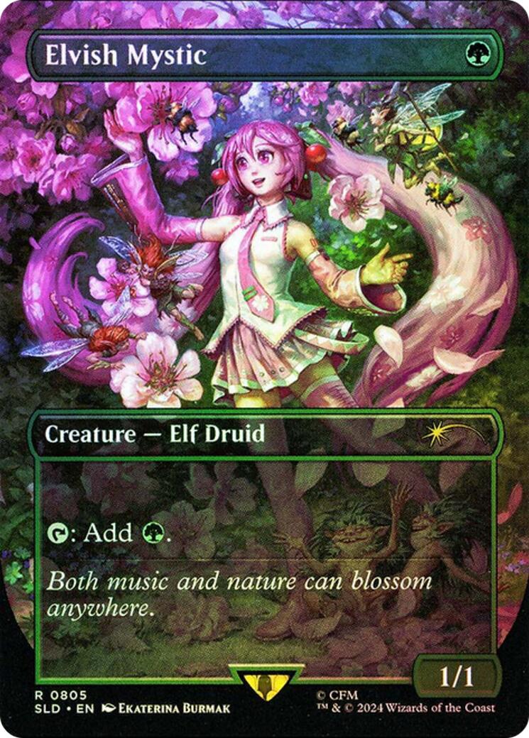 Elvish Mystic (0805 - Japanese Rainbow Foil) [Secret Lair Drop Series] | Gaming Infinity