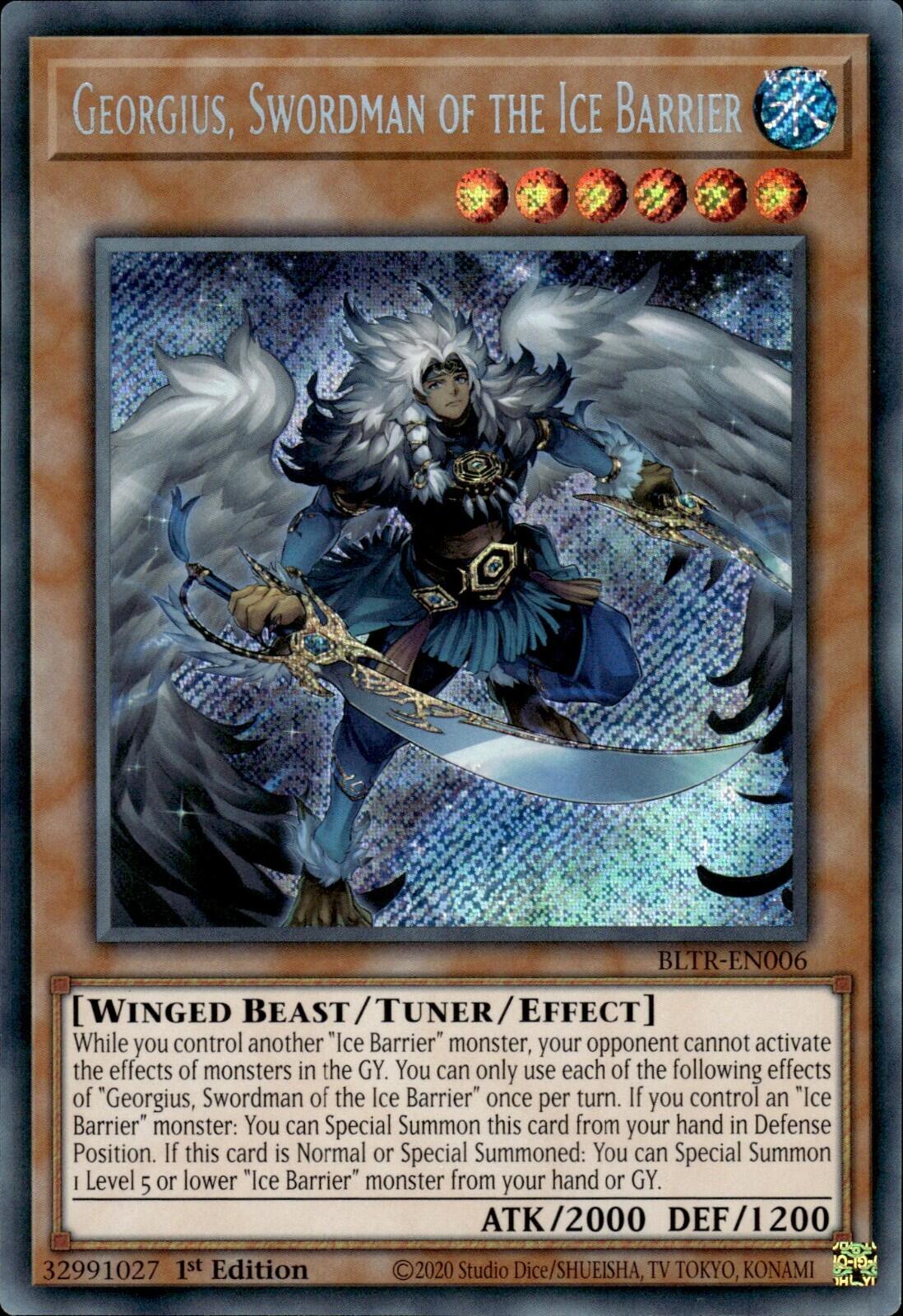 Georgius, Swordman of the Ice Barrier [BLTR-EN006] Secret Rare | Gaming Infinity
