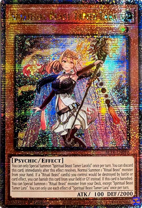 Spiritual Beast Tamer Lara (Quarter Century Secret Rare) [BLTR-EN017] Quarter Century Secret Rare | Gaming Infinity