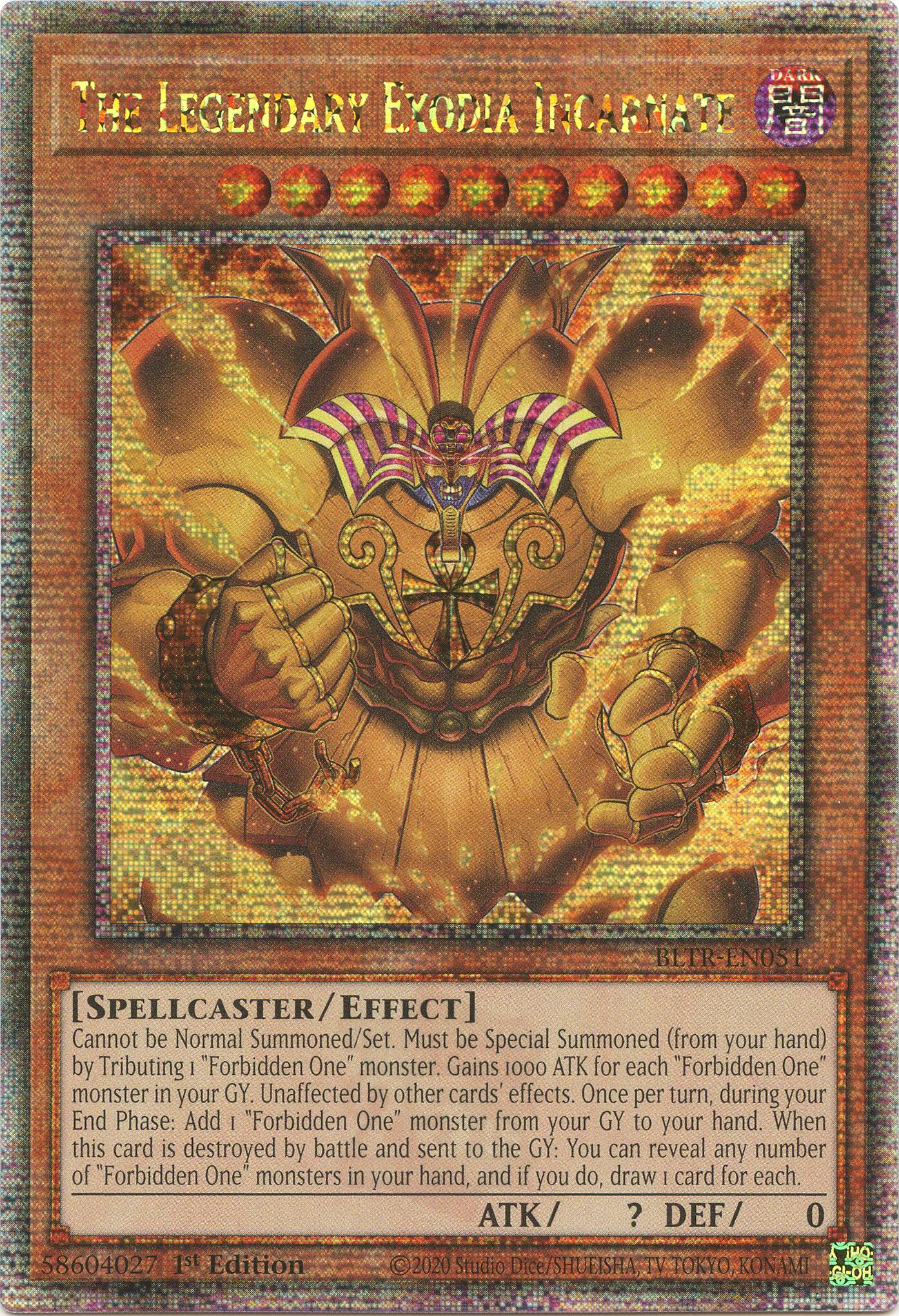 The Legendary Exodia Incarnate (Quarter Century Secret Rare) [BLTR-EN051] Quarter Century Secret Rare | Gaming Infinity