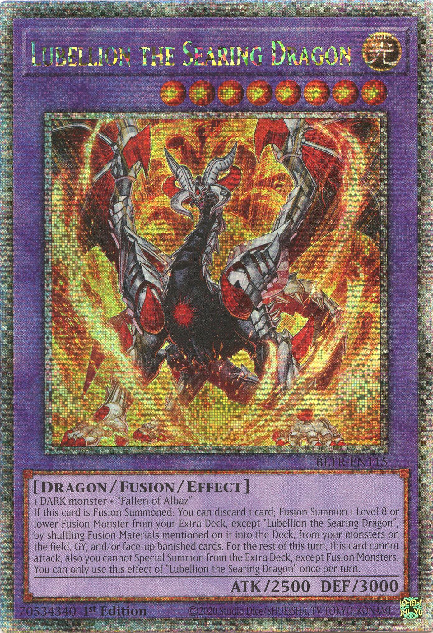 Lubellion the Searing Dragon (Quarter Century Secret Rare) [BLTR-EN115] Quarter Century Secret Rare | Gaming Infinity