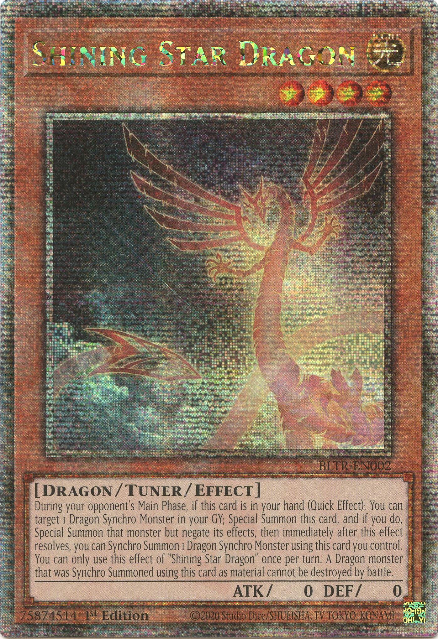 Shining Star Dragon (Quarter Century Secret Rare) [BLTR-EN002] Quarter Century Secret Rare | Gaming Infinity