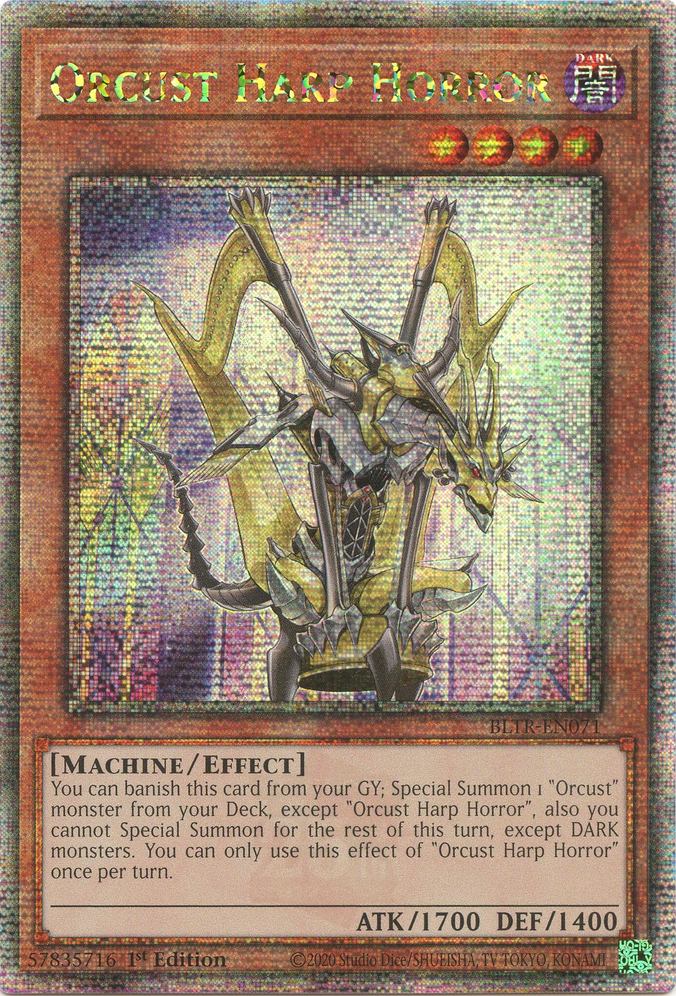 Orcust Harp Horror (Quarter Century Secret Rare) [BLTR-EN071] Quarter Century Secret Rare | Gaming Infinity