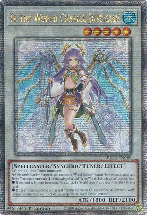 Ib the World Chalice Justiciar (Quarter Century Secret Rare) [BLTR-EN089] Quarter Century Secret Rare | Gaming Infinity