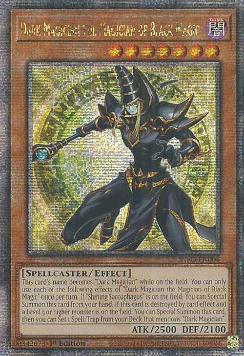 Dark Magician the Magician of Black Magic (Quarter Century Secret Rare) [INFO-EN006] Quarter Century Secret Rare | Gaming Infinity
