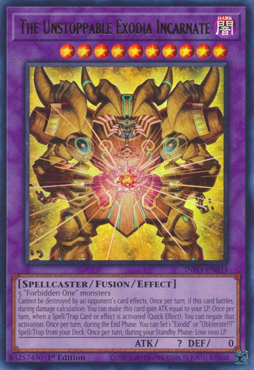 The Unstoppable Exodia Incarnate [INFO-EN033] Ultra Rare | Gaming Infinity