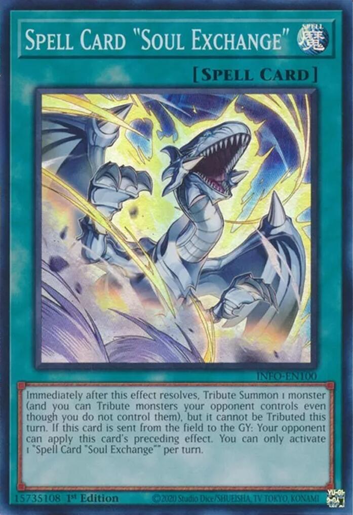 Spell Card "Soul Exchange" [INFO-EN100] Super Rare | Gaming Infinity