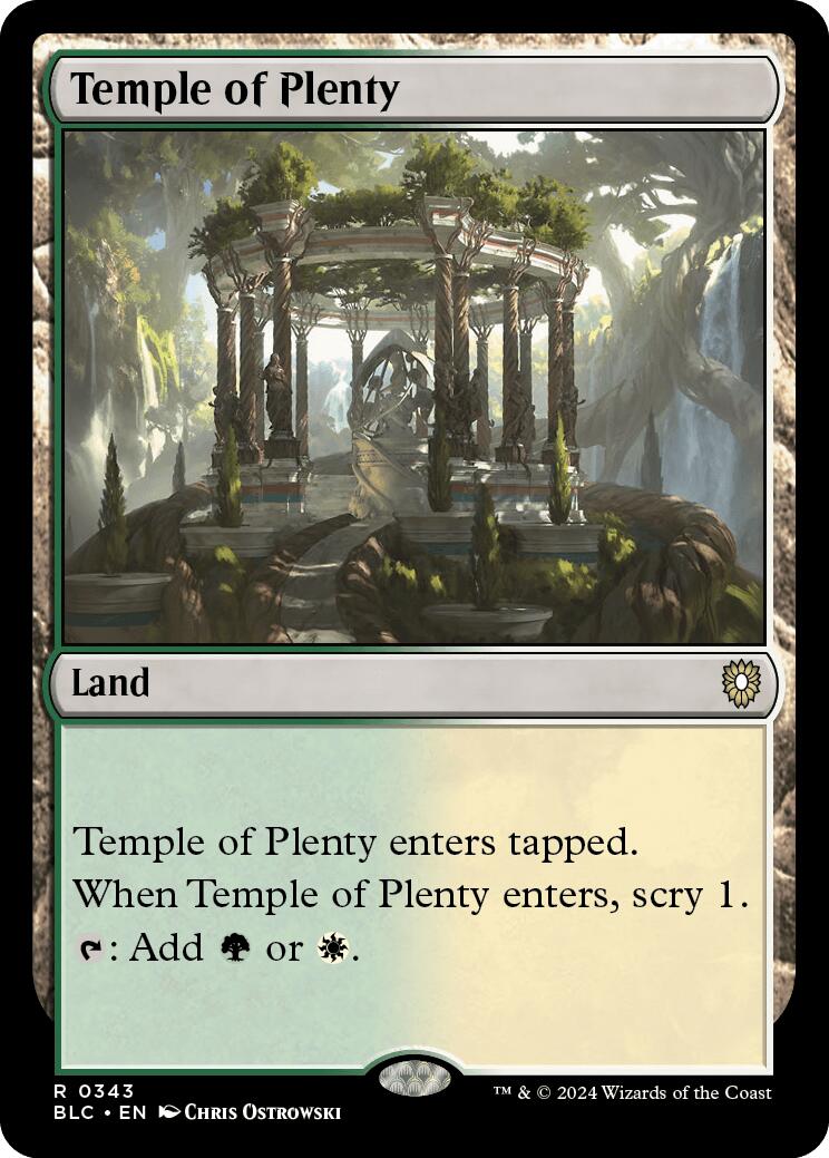 Temple of Plenty [Bloomburrow Commander] | Gaming Infinity