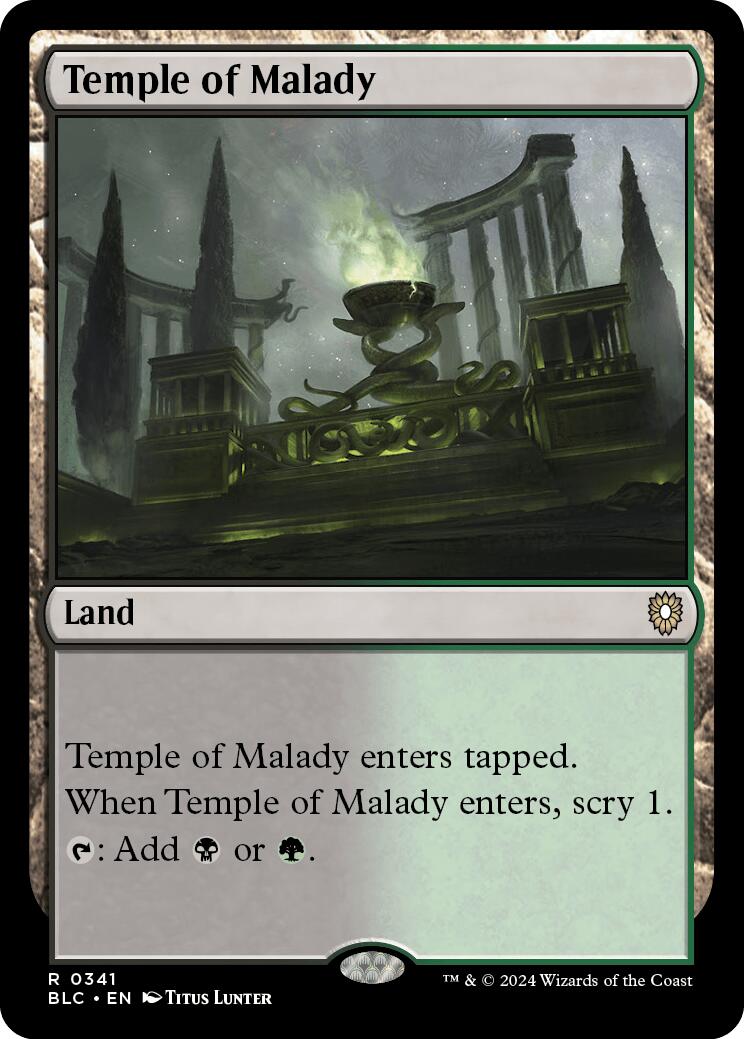 Temple of Malady [Bloomburrow Commander] | Gaming Infinity