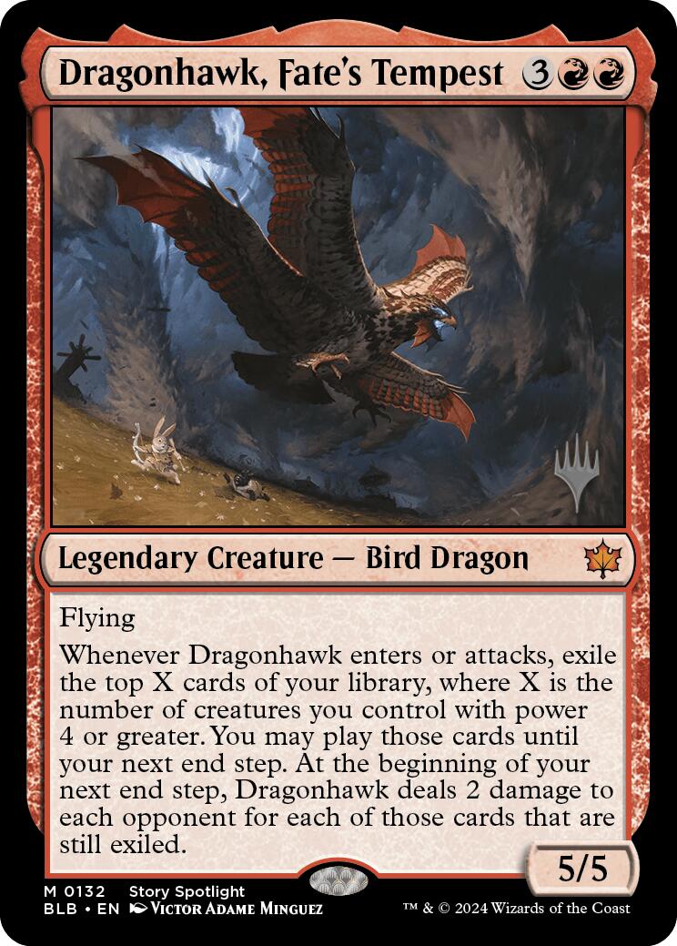 Dragonhawk, Fate's Tempest (Promo Pack) [Bloomburrow Promos] | Gaming Infinity