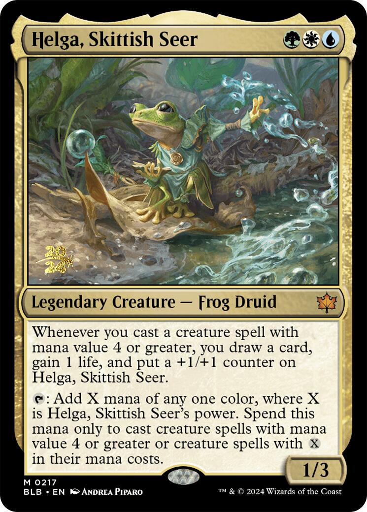 Helga, Skittish Seer [Bloomburrow Prerelease Promos] | Gaming Infinity