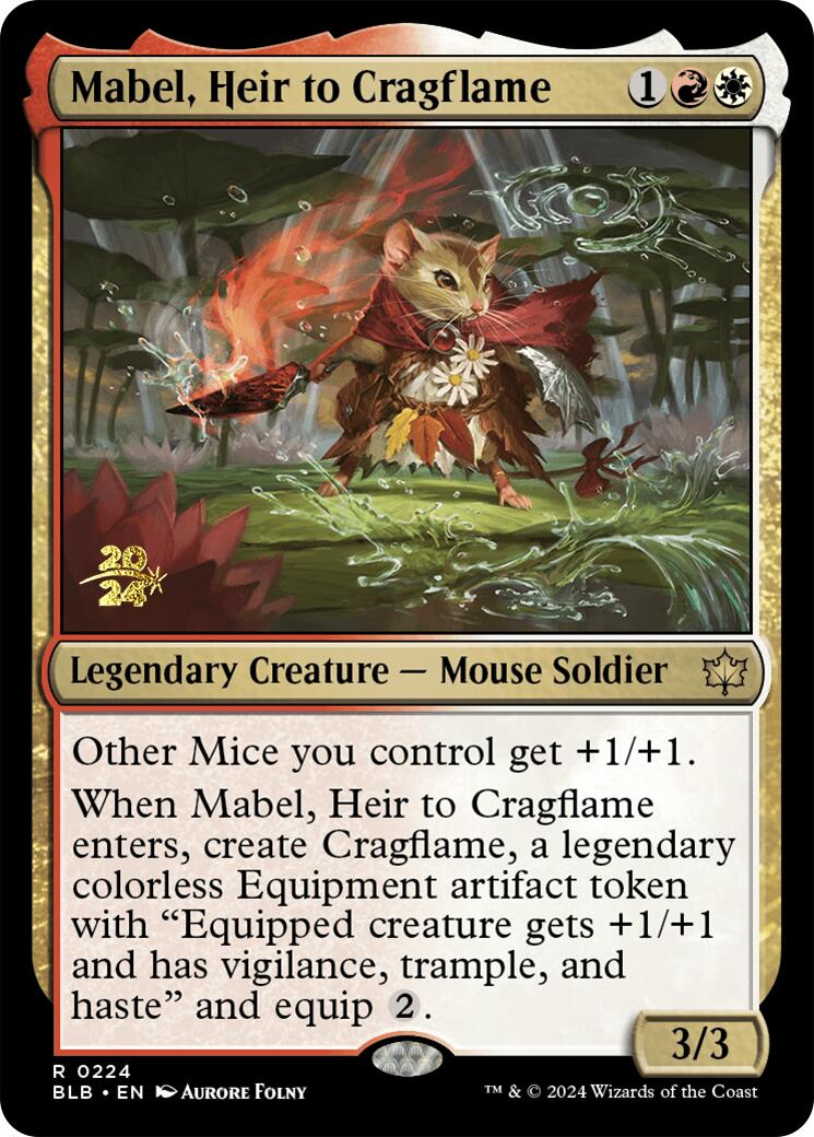 Mabel, Heir to Cragflame [Bloomburrow Prerelease Promos] | Gaming Infinity