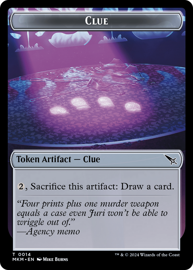 Clue (0014) // A 0041 Double-Sided Token [Murders at Karlov Manor Tokens] | Gaming Infinity