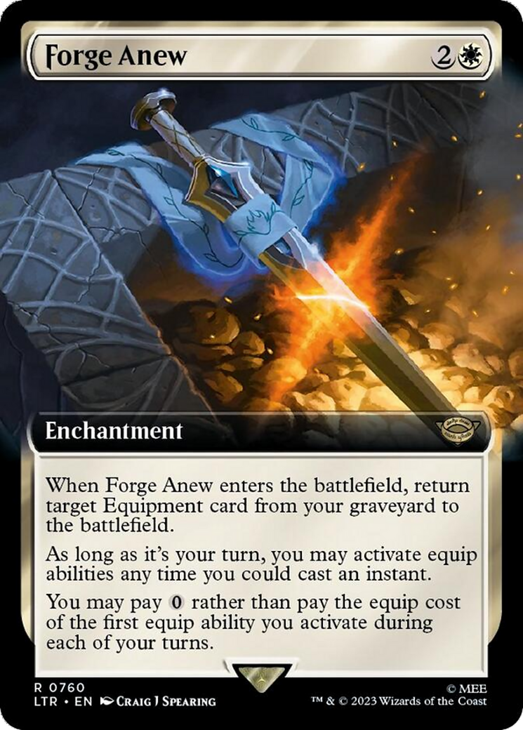 Forge Anew (Extended Art) (Surge Foil) [The Lord of the Rings: Tales of Middle-Earth] | Gaming Infinity