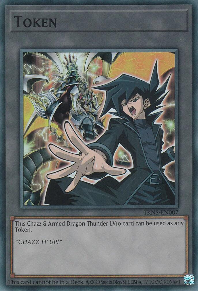 Token: Chazz & Armed Dragon Thunder LV10 [TKN5-EN007] Super Rare | Gaming Infinity