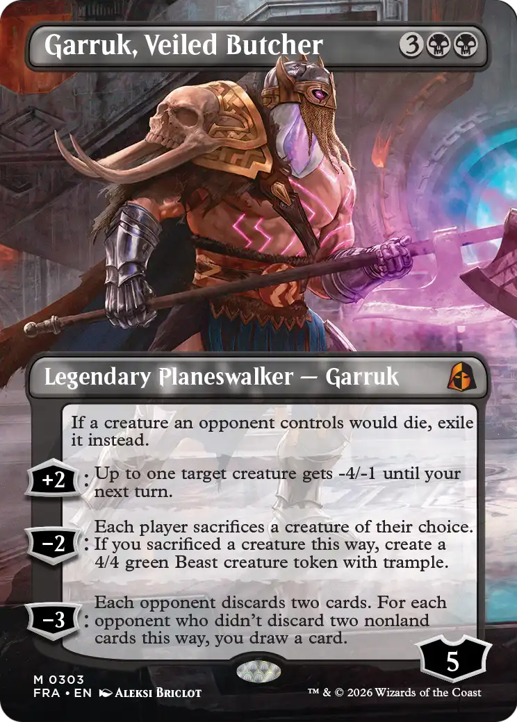Garruk, Veiled Butcher (Borderless) [Reality Fracture] | Gaming Infinity