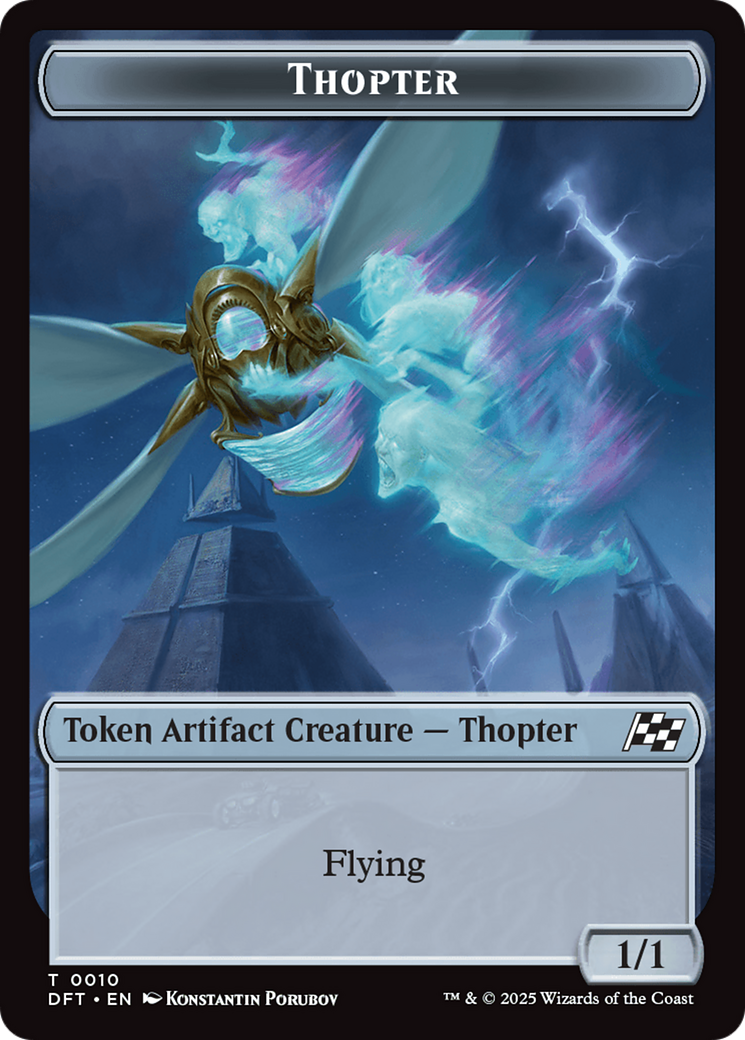 Cat // Thopter (0010) Double-Sided Token [Aetherdrift Tokens] | Gaming Infinity