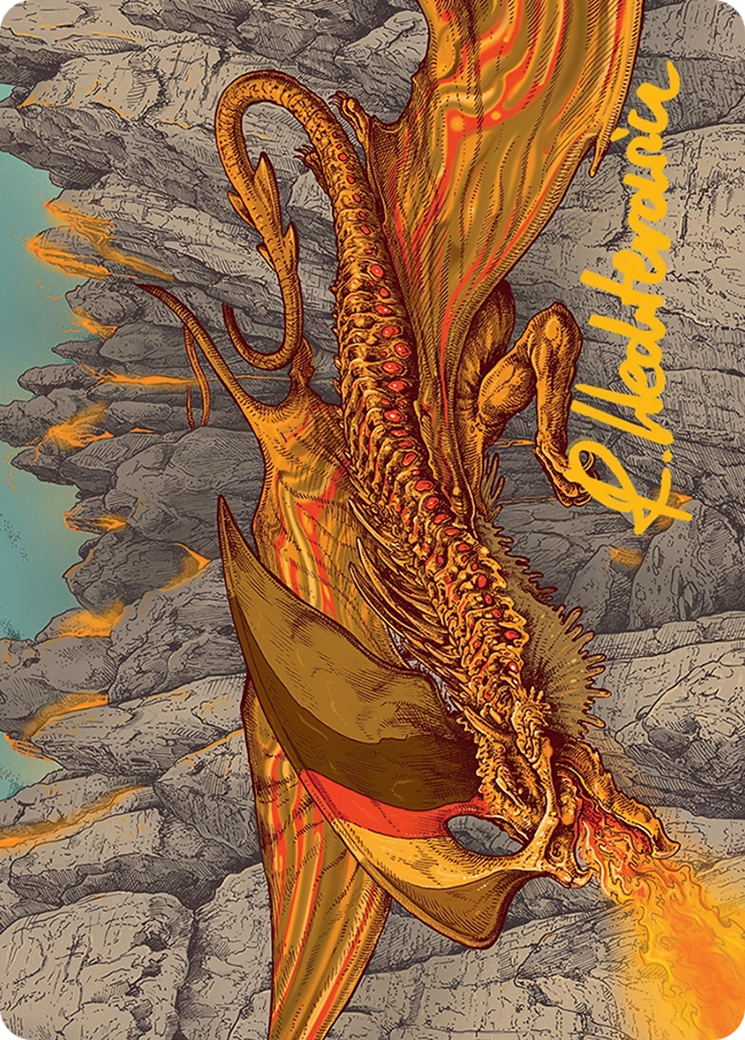 Magmatic Hellkite Art Card (34/54) [Tarkir: Dragonstorm Art Series] | Gaming Infinity